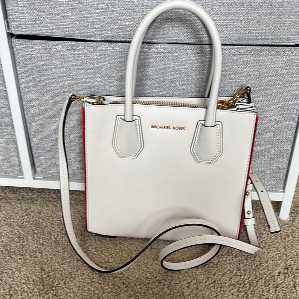 Michael Kors White and Rainbow Bag